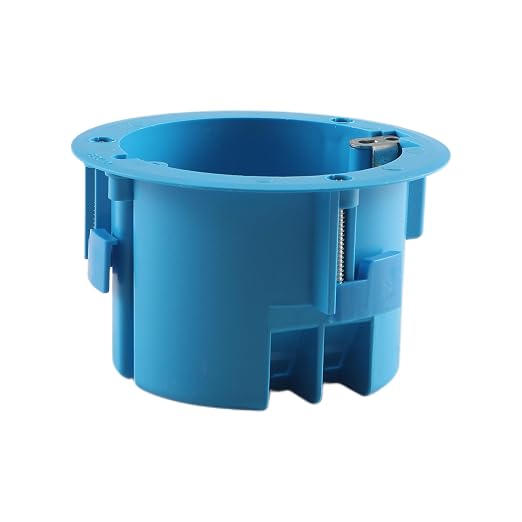 6 Pack 1 Gang PVC Blue Round Ceiling Electrical Box, Old Work, 4.25" Dia - Image 4