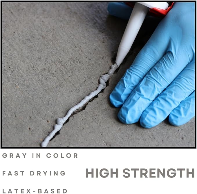 Concrete Repair Tube, 10 Ounces, Crack Filler | Cement & Concrete Crack Repair - Image 4
