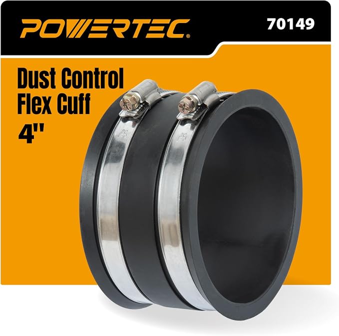 POWERTEC 70149V 4 Inch Dust Control Flex Cuff by POWERTEC