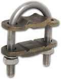 Morris 91760 Copper Ground Clamp, U Bolt, 2 Conductor, 2-1/2-inch Pipe by Morris