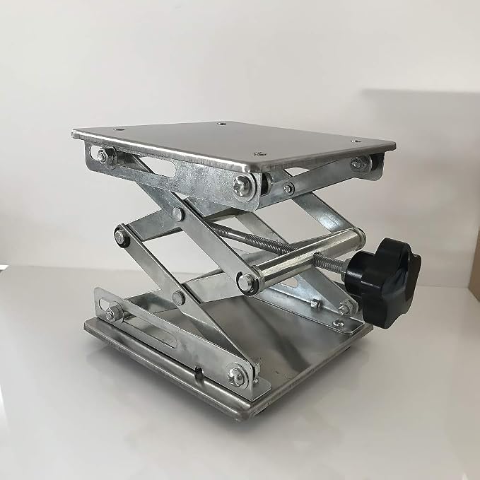 LabZhang 8" x8" Stainless Steel Lab Jack Scissor Stand Platform | Lab Lift - Image 6