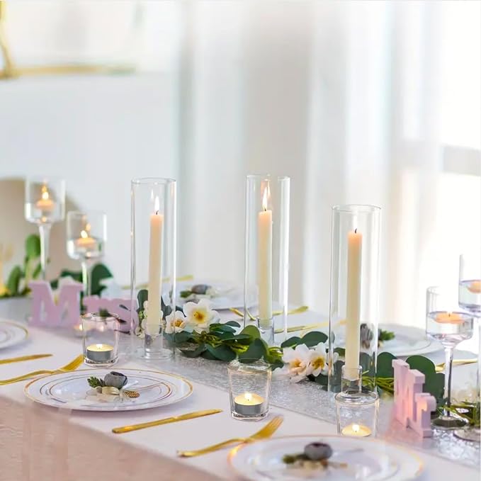 Letine 36-Pack Glass Votive Holders & White Tealights – Clean-Burning Smokeless - Image 6