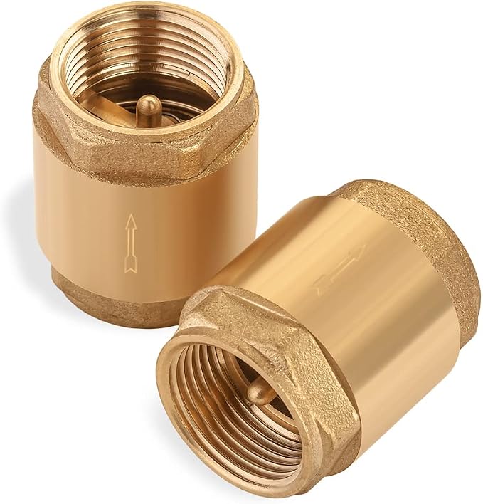 2 pcs Brass One Way Check Valve 3/4" Female Backflow Preventer, Check Valve - Image 4