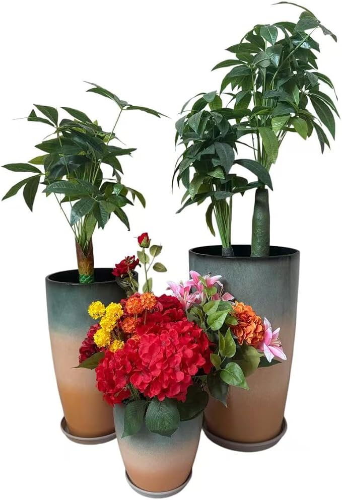 24, 11 Inch Large Plastic Planters by MinCHI257