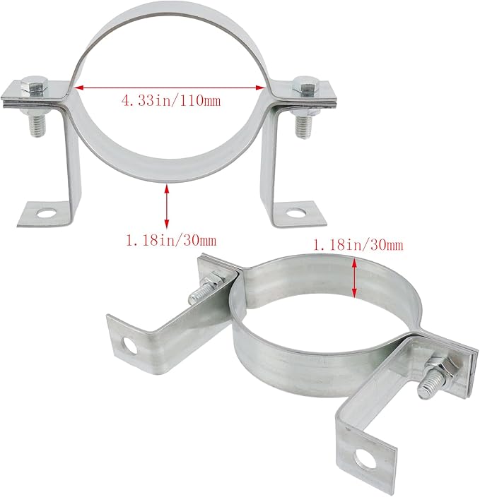 Dnyta 2 Pcs 4 Inch Vent Wall Strap, Gas Vent Pipe Strap, Tube Clamps | Chimney - Image 2