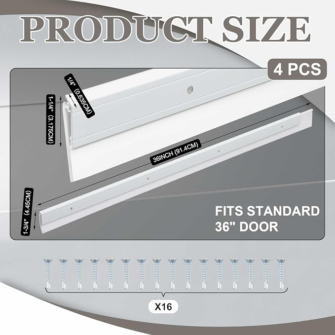 FoldTier 4 Pcs All-Season Door Sweep - Image 2