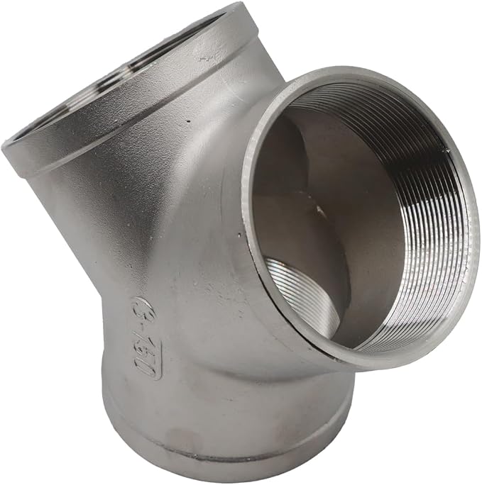 Stainless Steel 304 Tee NPT Female Y Shaped 3 Way Cast Pipe Fitting - Image 3