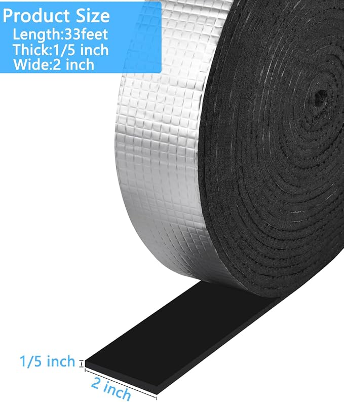 Pipe Wrap Insulation - 33 ft Outdoor Pipe Foam Insulation Tape Self Adhesive - Image 2