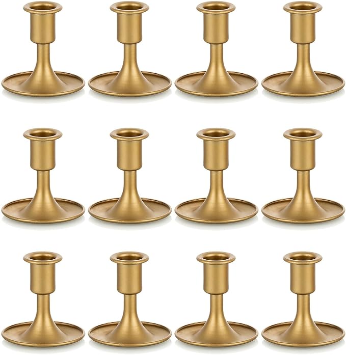 Candlestick Holders Taper Candle Holders, Romadedi Gold Candle Stick Candle by ROMADEDI