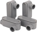 4Pack 1/2 Inch Rigid PVC Conduit Body Type LL 0.50IN PVC Conduit Bodies LL Type by CKVIHAV