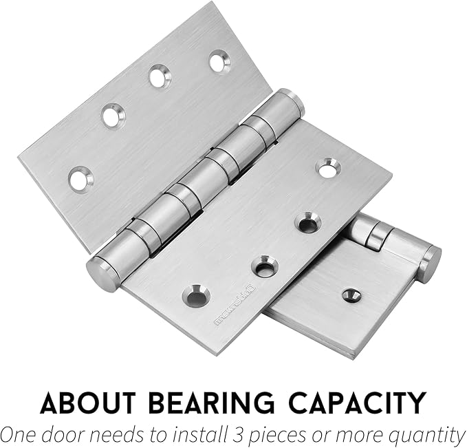 goldenwarm 3 Pack 4 x 4 Inch Ball Bearing Door Hinges Heavy Duty Stainless - Image 6