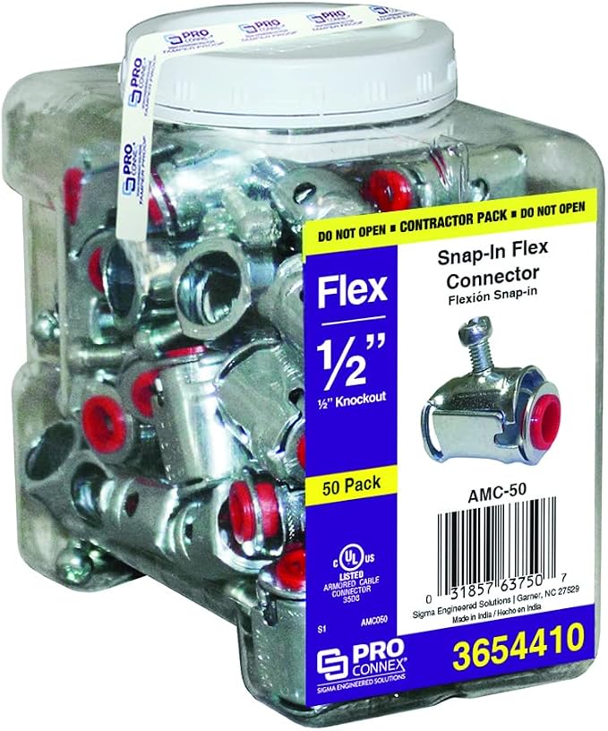 Sigma Engineered Solutions ProConnex AMC-50 BX/MC/Flex Quick Snap-in Connector - Image 4