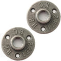 2Pack Inch Floor Flange Cast Iron Pipe Floor Threaded Pipe Fitting Industrial by Unknown