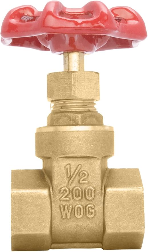 1/2" Brass Gate Valve by DirectMaterial
