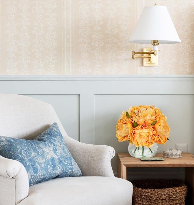 Hollyone Orange Peonies Fall Flowers Artificial - Image 5