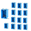 14-Pack-1-Gang PVC Electrical Outlet Box, 18 cu in Blue Switch Box by Unknown