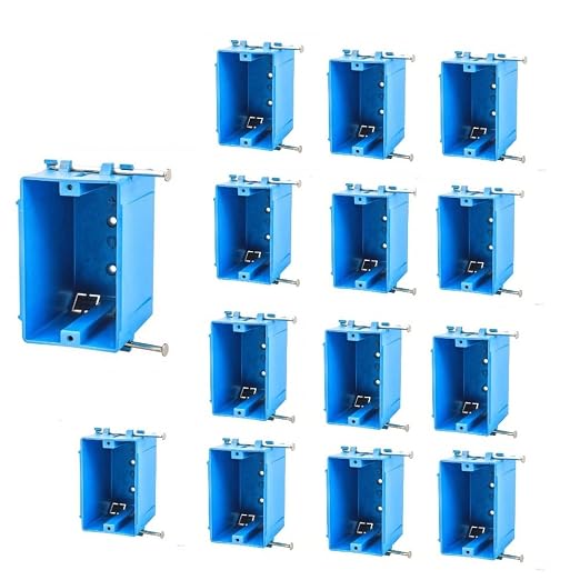 14-Pack-1-Gang PVC Electrical Outlet Box, 18 cu in Blue Switch Box by Unknown