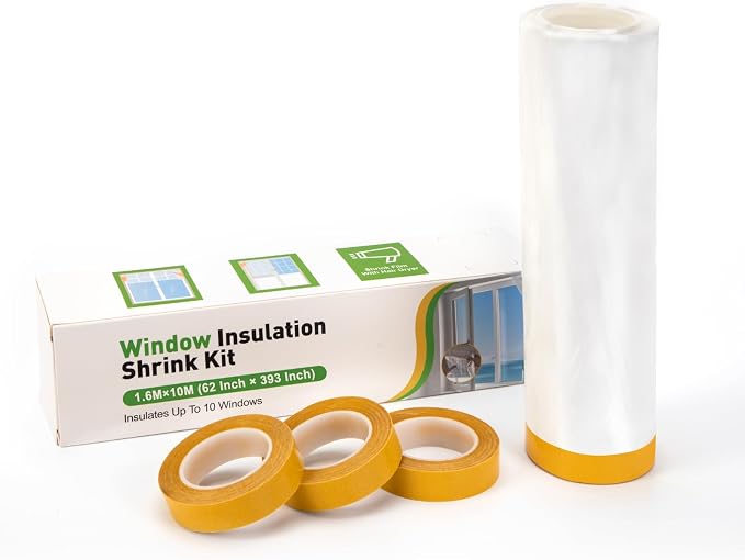 Augblinds Window Insulation Kit, Plastic Window Covering 62 Inch Wide × 393 - Image 2