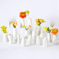 16packs Small White Ceramic Vases by Linyona