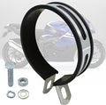 Universal Motorcycle Exhaust Clip Clamp Muffler Pipe Hanger Bracket | Half Round by JVNZAM