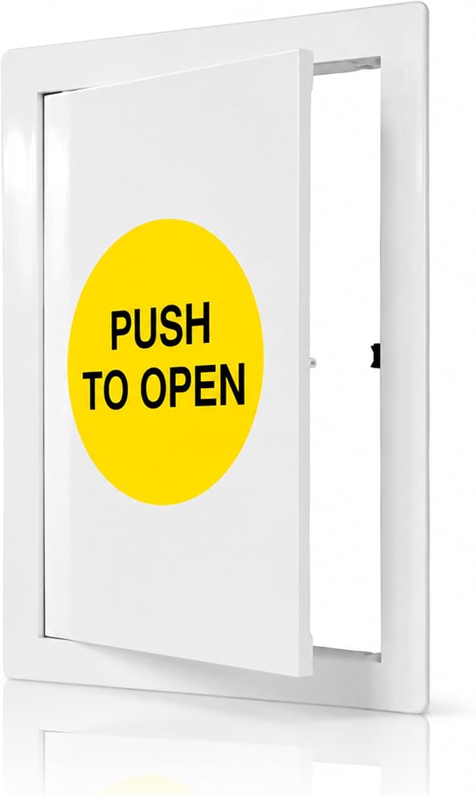 Vent Systems 8" x 12" Push-to-Open ABS Access Door – White Plastic Access Panel by VentSystems
