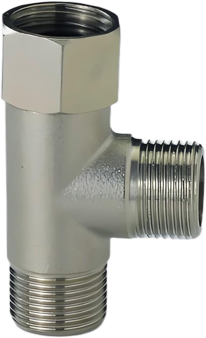 Brass 3/8" or 9/16" T-Type 3-Way Tee Splitter | 3-way pipe adapter - Image 3