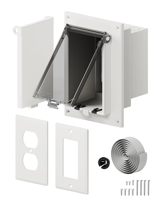 Recessed Outlet Box, DBVS1C-1 Low Profile Exterior Electrical Outlet Box by Magaliyo