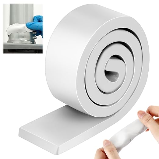 1 Pack Moldable Silicone Putty White Solid Roll | 1.5 ft x 1 in Non Hardening by ElectricWise