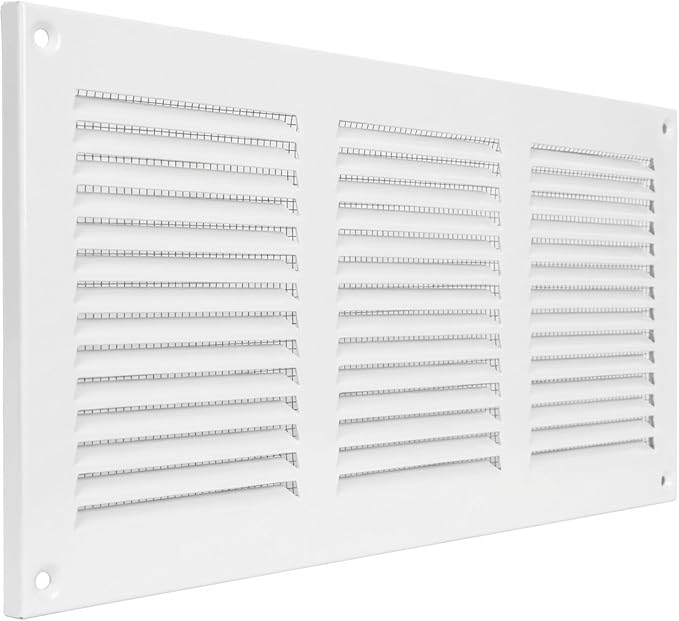 12 x 6 Inch White Galvanized Steel Return Air Register Vent Cover, AC Vent Cover by ECOPROVENT
