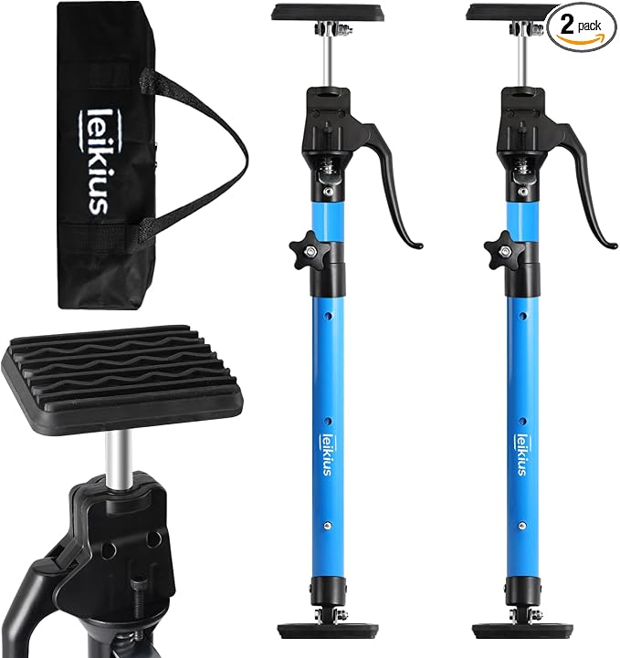 Aluminum Cabinet Jack Support Pole 2PC, 23.6-45.3 Inches Steel Telescopic Quick by Leikius