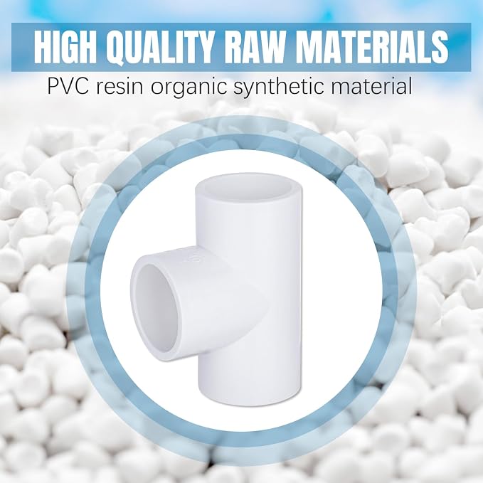 16 Pack 1 inch 3 Way Tee PVC Fitting, Furniture Grade Pipe Elbow Connector - Image 3