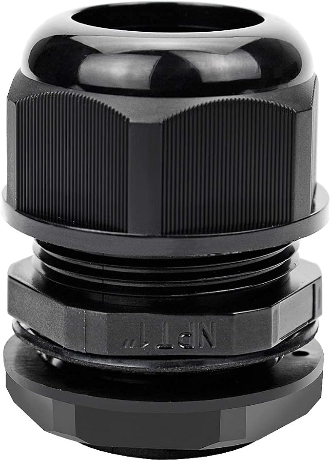 XHF 2 Pcs 1" IP68 Strain Relief Nylon Cord Grip Waterproof NPT Cable Glands by XHF