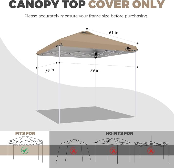 6.6x6.6ft Replacement Canopy Top - Image 2