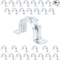 30 PCS 1-9/16 Inch Reinforced Rigid Pipe Strap, 2 Holes U Bracket Cable Clamp by JDHGSHL