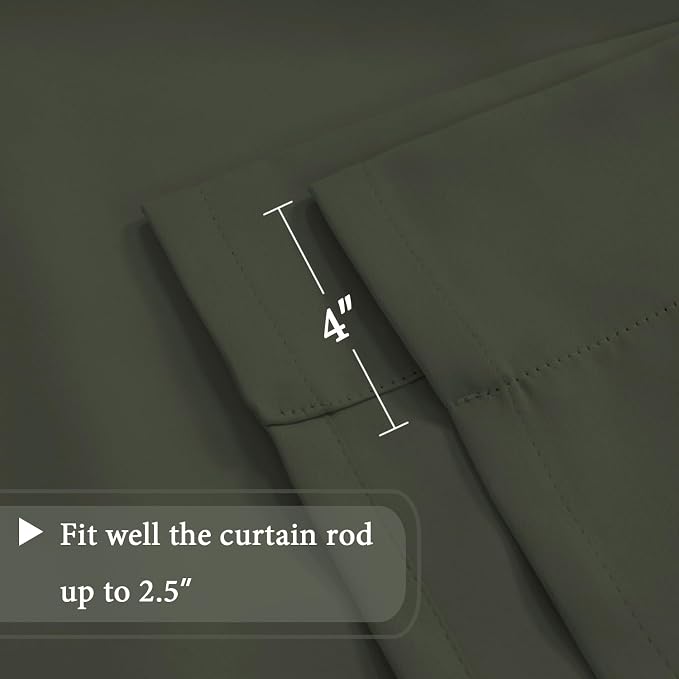 H.VERSAILTEX Blackout Tie Up Curtain 2 Panels Thermal Insulated Window Shade - Image 7