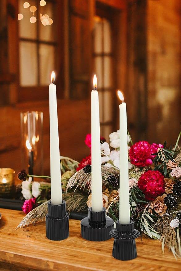 Vixdonos Taper Glass Candlestick Holders Tealight Candle Holders - Image 5