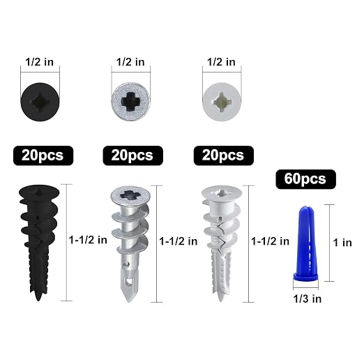 Self-Drilling Drywall Anchors Assortment Kit – 182 Pcs - Image 2