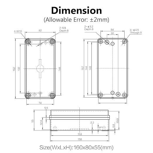Junction Box IP67 Waterproof Dustproof ABS Plastic Project Box - Image 6