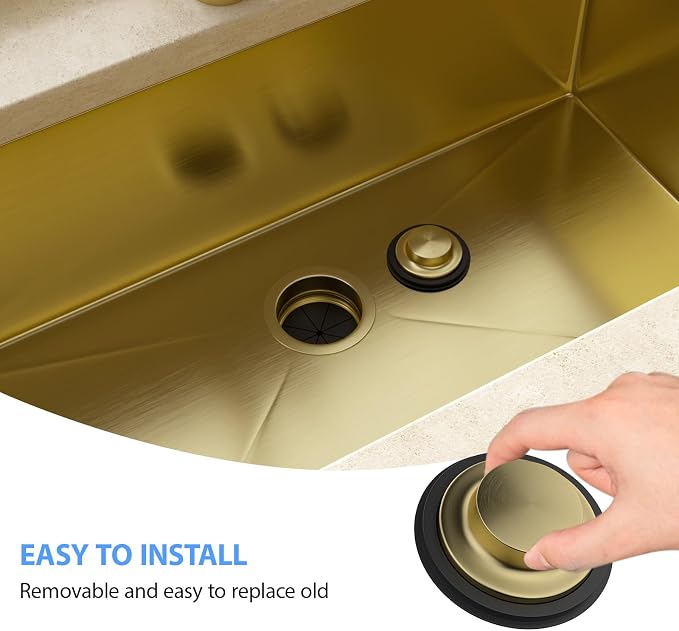 Lordear Gold Sink Flange for Garbage Disposal Set, Stainless Steel Strainer - Image 4