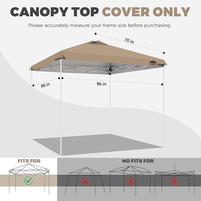8x8ft Replacement Canopy Top - Image 2