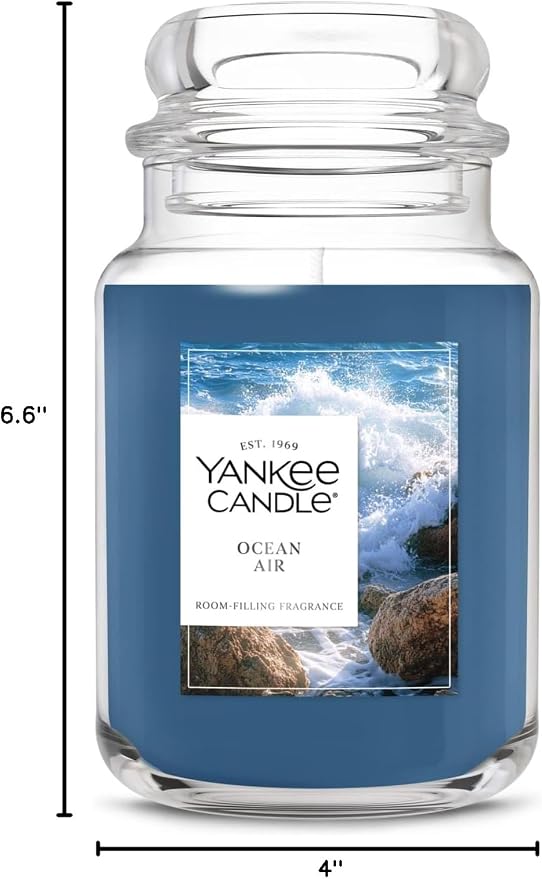 Yankee Candle Ocean Air Scented Candle, 22oz Large Jar - Image 9