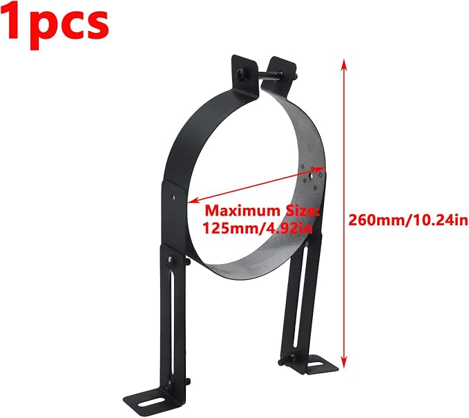 Antrader Chimney Pipe Support Bracket, Chimney Bracket 125mm/4.92 inch Diameter - Image 2