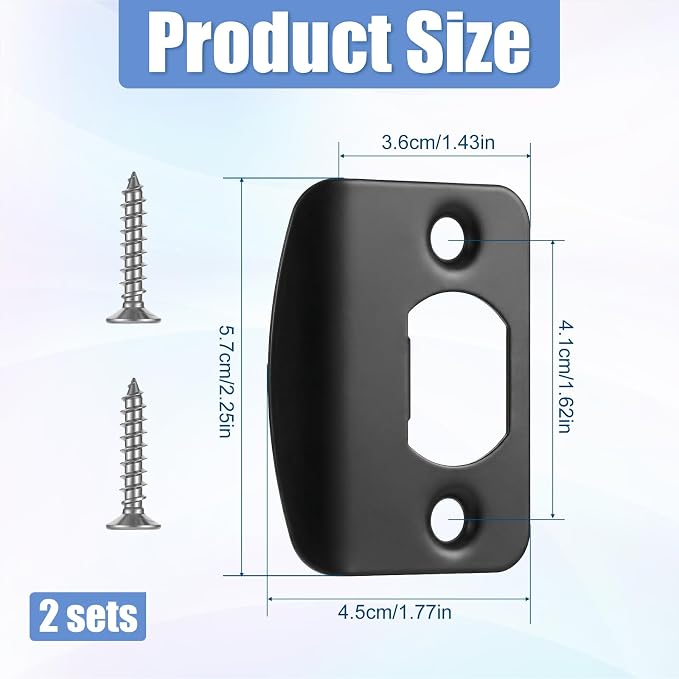 Door Strike Plate 2-1/4" x 1-3/4" - Image 2