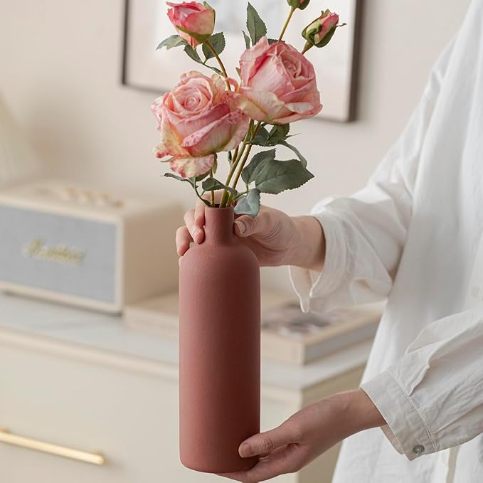 Modern Ceramic Vase Set, Neutral Colors, Decorative Vases - Image 5