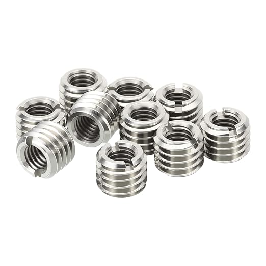 10Pcs Thread Adapter Sleeve Reducing Nut, M8 M to M6 F, 8mm Length | M8 x 1.25 by HIPICCO