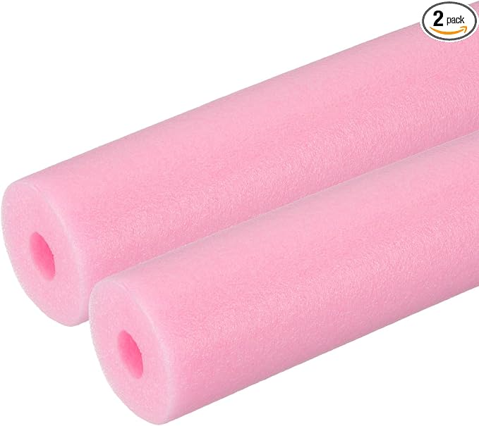 PATIKIL Pipe Insulation Foam Tube Foam Pipe Tubing Covers Pink 2Pcs | 13/16" ID by PATIKIL