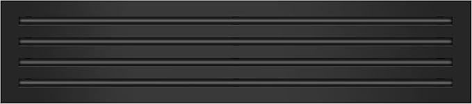BUILDMART - 36x8 Modern AC Vent Cover - Decorative Black Air Vent - Standard by TexasBuildmart