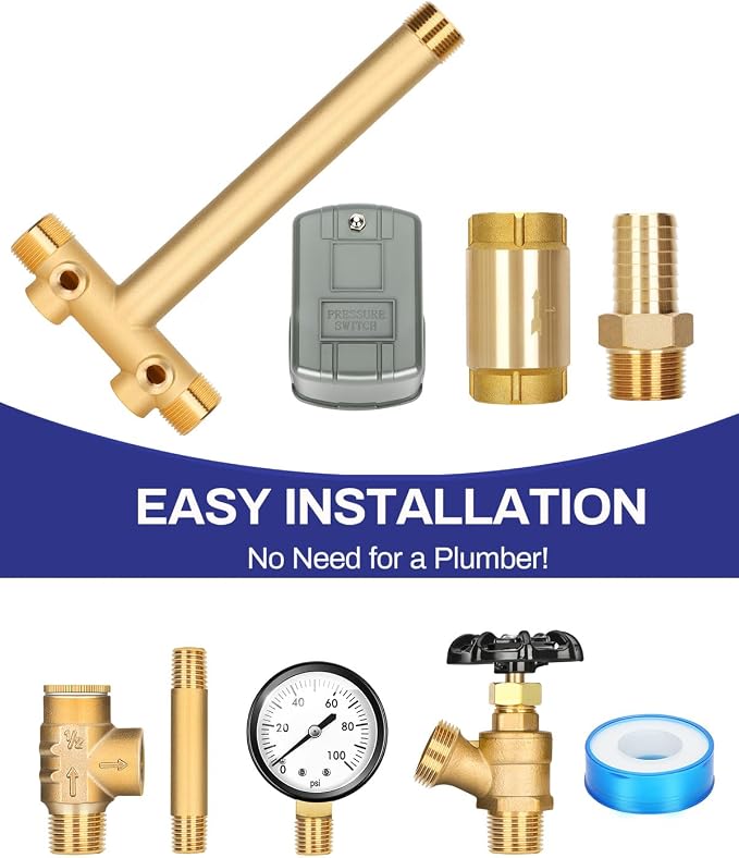 1"x 11" Well Pressure Tank Tee Kit - Image 2