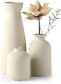 CEMABT Beige Ceramic vase Set-3 Small Flower vases by CEMABT
