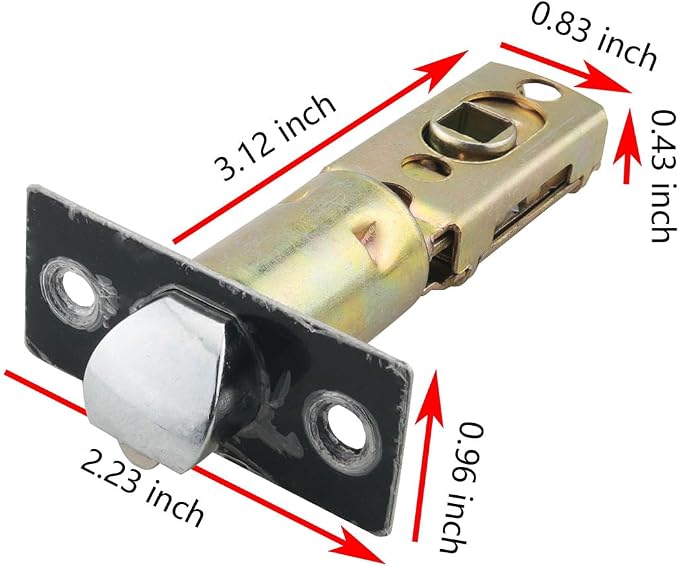2-3/8'' or 2-3/4'' Adjustable Door Latch 45 Degree Turning Angle Universal Door - Image 2